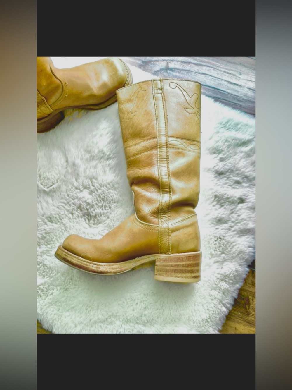 Vintage Genuine FRYE #7692 Leather Campus Boots-Stitching Horse Stag